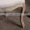 Home furniture Weathered wood Studded Beige Dining Chair