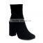 Not Genuine Leather Women's Warm Boots Factory Female High Quality PU Leather Fashion High-heeled Ankle Boots Lady Quality Choice