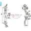 Two-arm 2103 304 316Stainless steel wall spiders for glass wall spider