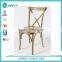 Factory price natural oak wood cross back chair