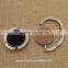 Metal round brown bag hanger hook , epoxy sticker logo bag holder