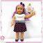 new arrival custom colorful long hair bow girl baby doll for kids