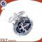 customized enamal paint metal company logo cufflinks