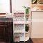 white self-assembled plastic anti-rust bathroom shelf for towel