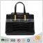 CSYH206A001 black leather tote bag croco leather handbag international brand