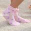 wholesale cheap girls bamboo socks with polka dots jacquard custom colorful socks