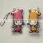 Unregular down tag with cartoon printing for women's and children's apparel