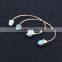 2015 Newest Metal Natural White Stone Adjustable Open Bangle
