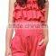 Women Tiered Ruffled Upper Adjustable Straps Drawstring Waist Romper/women wholesale casual dresses 2015 direct factory