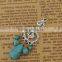 Vintage Music Notes Shape Turquoise Pendant Earrings Jewelry For Women