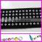 hot sell elastic belts with hotfix rhinestone motif for dress clothes iron on round studs