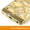 Promotional factory price mother of pearl design for iphone 5s 24k gold plating back replacement housing