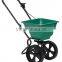 Broadcast Push Spreader Hopper Fertilize 80LB Manual Push Seed Salt Lawn Yard
