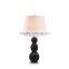 Factory wholesale ball shape ceramic modern table lamps for hotel design with fabric shade supply american style table lamp