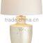 gold square base hot sale home decoration table lamp with white lamp stand for living room decor