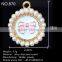 round metal medal engraving pendant for zipper and jewelry making-870