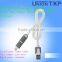 fashionable style 2 in 1 charger cable with micro 5pin for android and iphone usb cahrger cable to dc 3.5 mm jack