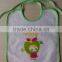 100% cotton terry jacquard bib for baby