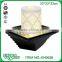 Portable lighted porcelain water fountain for decorative household