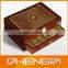 Customized Solid Wood Box Drawer Box with Gold Metal Logo (ZDH-T33)