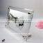 clear acrylic picture frame with metal stand