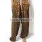 oriental fisherman RETRO INDIE HIPPIE BOHO yoga relax POLKA DOT thai Feather peacock print DRAWSTRING RAYON PANTS
