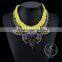 high quality vintage colorful rhinestone chunky statement necklace tin alloy fashion women pendant necklace 6390049