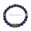 2017 Urban Rock Colored Men Natural Blue Lapis Stone Bracelet