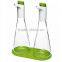 2 Pcs Controlled Flow Glass Olive Oil Vinegar Glass Cruet