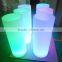 High quality PE LED round flower pot/PE led bucket /LED cooler for outdoor/wedding decor/bar/nightclub