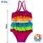 Pretty Rainbow Ruffle Baby Girls Swimsuit One Piece