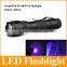 Most powerful 3W 365nm black light uv led flashlight with multifunction