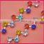 acrylic colorful wholesale crystal rhinestone chain WRC-356