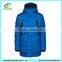 Outdoor insulated blue nylon men parka jacket