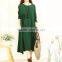 Z&M long sleeve linne dress Women solid color dress long linne dress