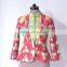 Handmade Vintage Kantha Boho Jacket in One of a Kind Fuschia & Green Print ~ Small