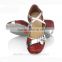 Girls Kid Buckle Strap Ballroom Modern Latin Dance Shoes Child Bowknot Colorful Closed Toe Low Heel Shoes