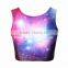 Summer Fashion Printed Women Sleeveless Galaxy Crop Top Wholesale