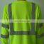 Security men's shirts safety clothing custom bird eye cloth normal visibility yellow plus size round neck shirt