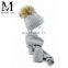 Factory Direct Wool Knitted Scarf Women Fur Pompom Winter Hat And Scarf Set