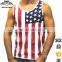 2017 High Quality Summer Men American Flag Loose Tank Top Shirt