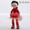 Plush rag dolls, wholesale rag dolls custom, fancy red dress costume cloth doll for kids