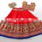 Traditional RED chaniya choli with embroidery work- gujarati Chaniya cholI-
