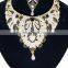 Touch Stone Gold Plated Black Color Alloy Wedding Collection Necklace Earrings Set & Tikka