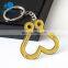 Valentine's gift heart shaped cheap custom soft enamel key ring couple heart keychain Christmas gifts metal key chains
