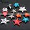 high quality cheap colorful star shape metal spike stud for jean shoe and garment