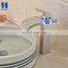 Bathroom 3 Color Changing LED Basin faucet Water Powered Single Handle Mixer Tap