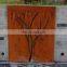 Corten Steel Garden Screen Laser Cut with Customized Design Decoration