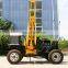 small four wheels Hydraulic construction guardrail pile driver