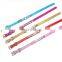 DIY Words Decorated Pet PU Collar Leash Training Dog Pulling Rope Pet Neck Chain Pet Supplies